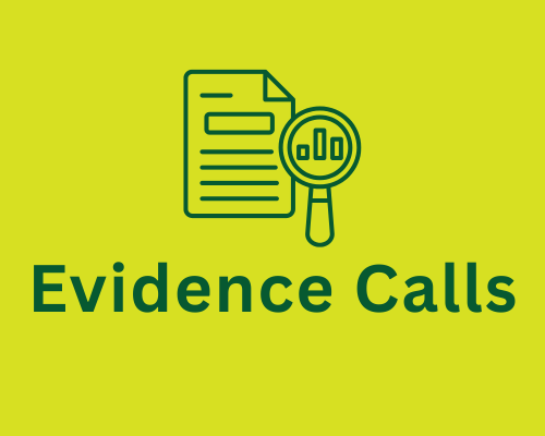 Evidence call  Icon for the Groundswell Website.